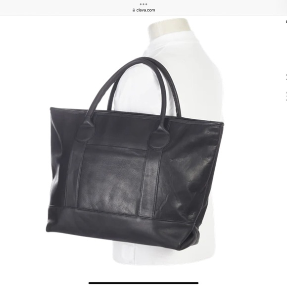CLAVA NANTUCKET LEATHER TOTE - Picture 4 of 13